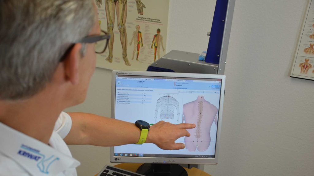 Rückenscan-Auswertung im Orthopädicum Preetz/Kiel/Hamburg