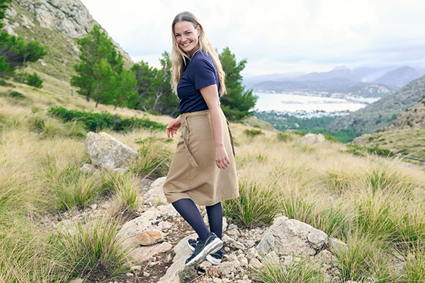 Dunkelblaue Kompressionsstrümpfe